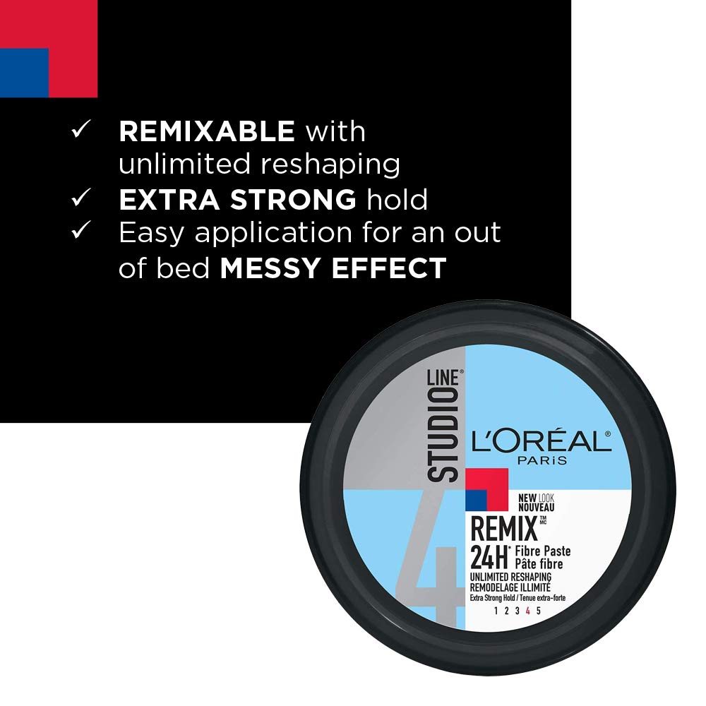 L'Oréal Paris Studio Line 24H Remix Paste, Extra Strong Hold, Matt